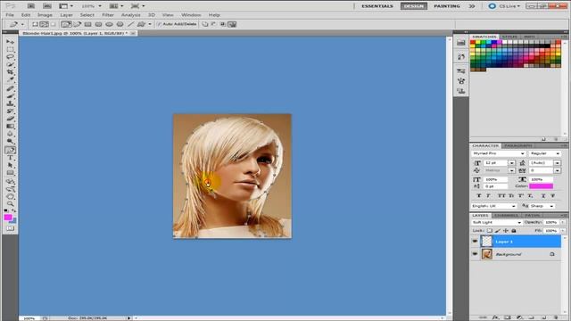 How To Change Hair Colour In Photoshop CS5 - PINK смотреть онлайн