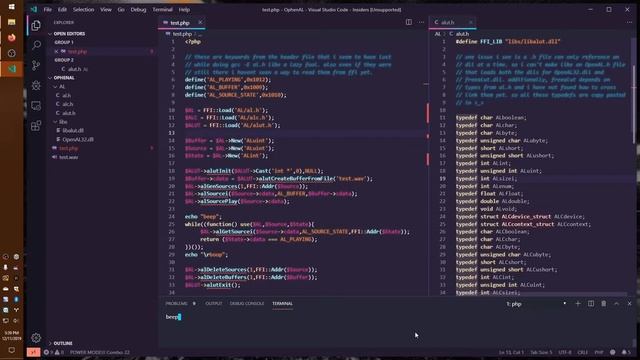 OpenAL in PHP 7.4 via FFI смотреть онлайн