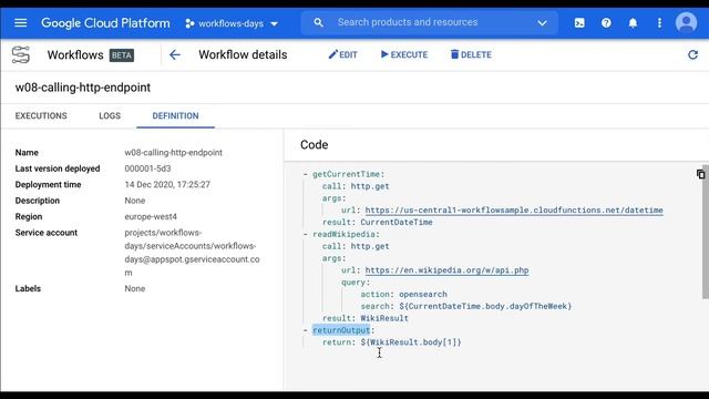 Day #8 with Cloud Workflows: calling an HTTP endpoint смотреть онлайн