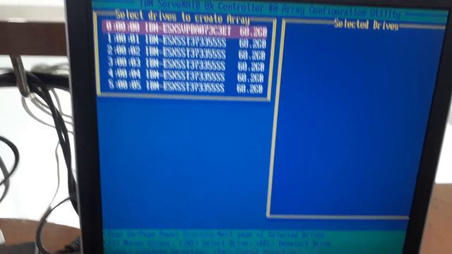 how to configure server raid 8k ( raid 0 1 5 10 6 ) ibm system X смотреть онлайн