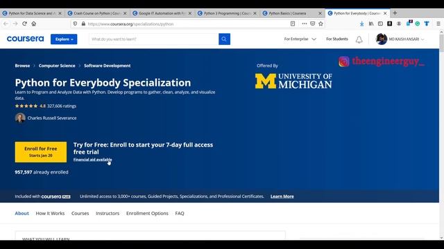 Get Best Coursera Courses for Free | Get Best Python Programming Courses of Coursera for Free смотреть онлайн