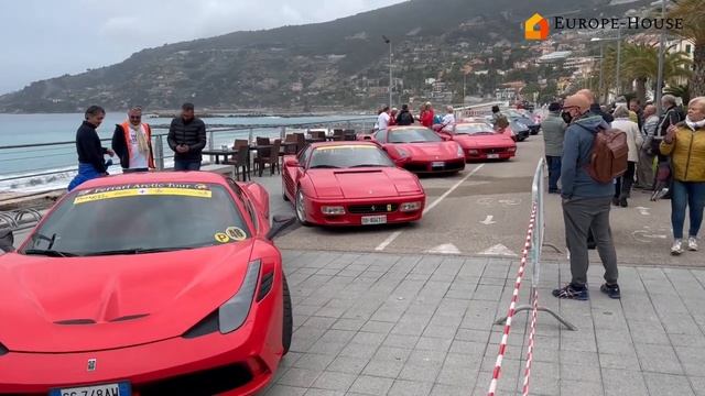 Как проходит ярмарка тщеславия в Италии. Ferrari в Оспедалетти. Ferrari in Ospedaletti. Europe-House смотреть онлайн