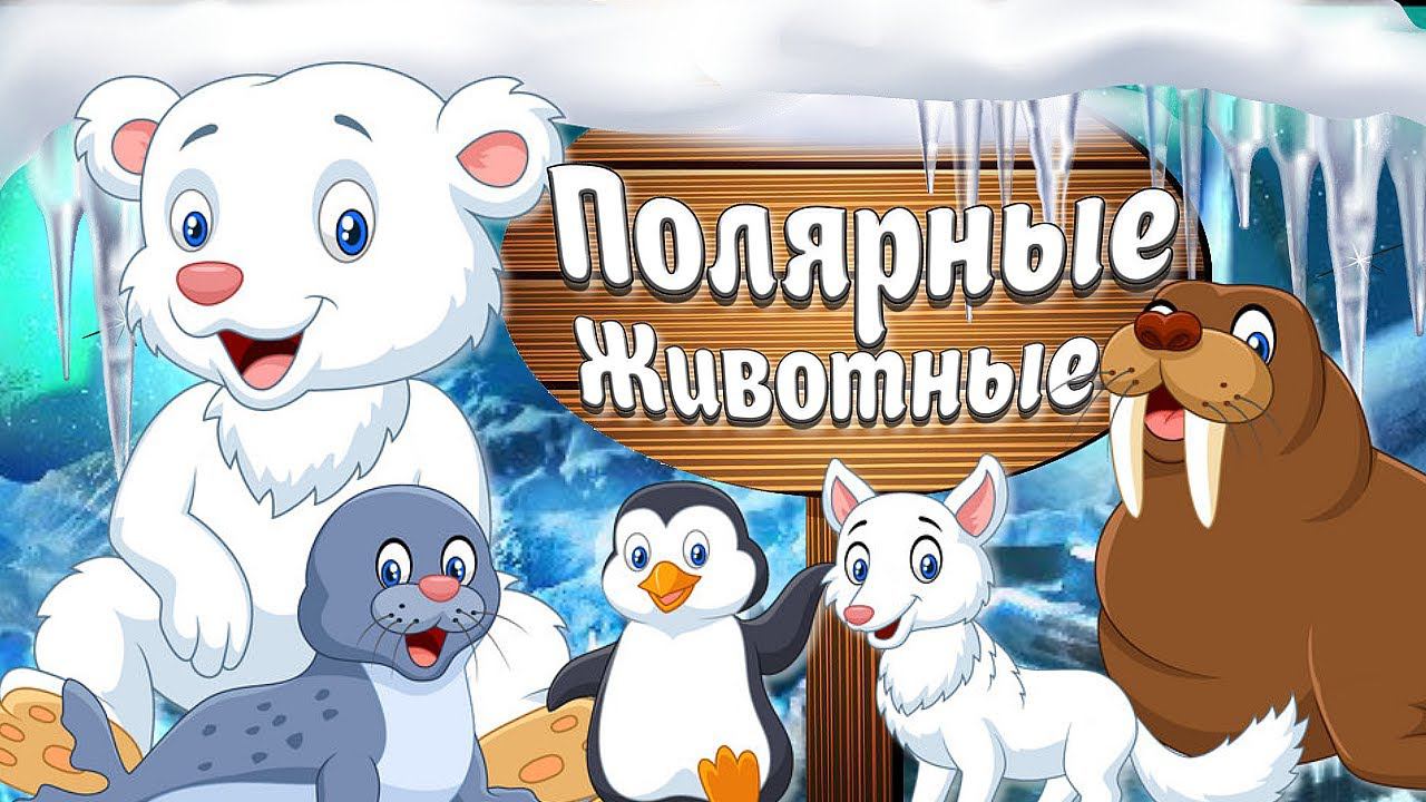 ПОЛЯРНЫЕ ЖИВОТНЫЕ Животные Севера и их Звуки + Карточки Домана +Развивающие Обучающие Мультики смотреть онлайн