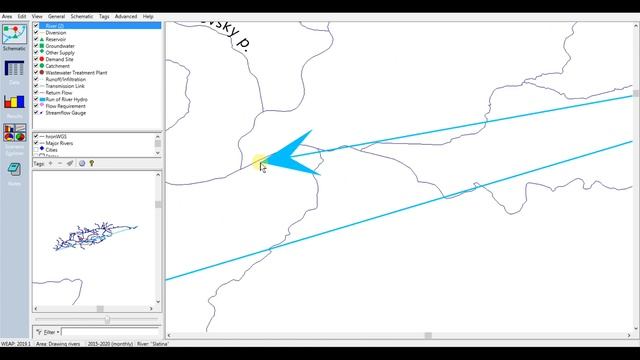 WEAP - method how to automatically draw river objects using QGIS смотреть онлайн