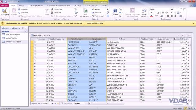 Access 2010 - 15 Werken met kolommen смотреть онлайн