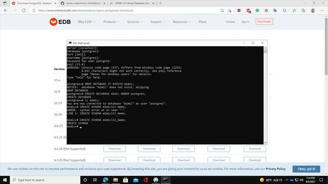 Installing MIMIC III in a local Postgres database on Windows 10 смотреть онлайн