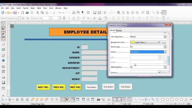 Add Push Button Our Form | LibreOffice Base Tutorial in Hindi | How to Add Push Button | смотреть онлайн
