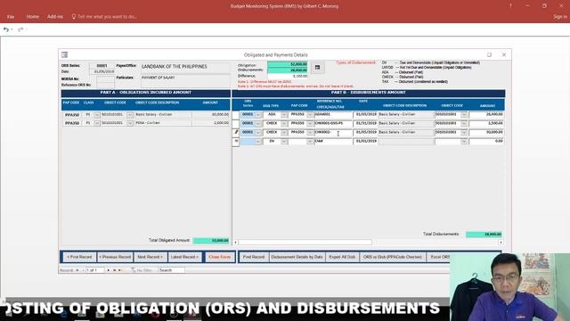 POSTING OF OBLIGATION AND DISBURSEMENTS IN THE BMS смотреть онлайн