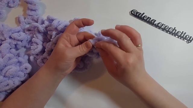 Вязание полустолбиков без накида из пряжи  #alizepuffy #alizepuffyfine