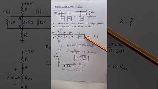MODBUS (RS485) için Direnç Hesabı смотреть онлайн