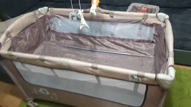 Кроватка манеж Babyton + мобиль смотреть онлайн