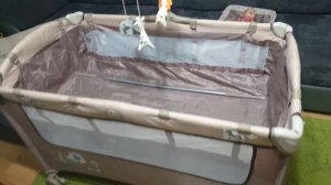 Кроватка манеж Babyton + мобиль