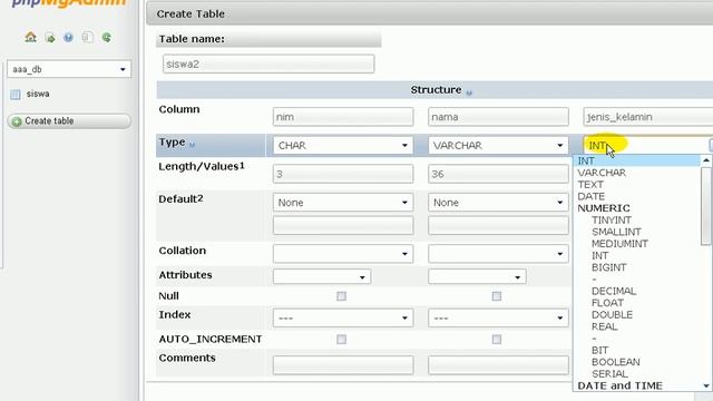 MySQL 195. Membuat tabel dengan phpmyadmin ENUM смотреть онлайн