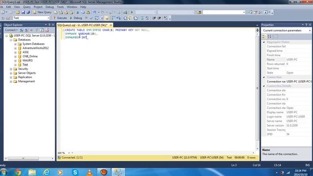 CREATE TABLE AND INSERT DATA USING QUERY IN SQL SERVER(DATABASE) смотреть онлайн
