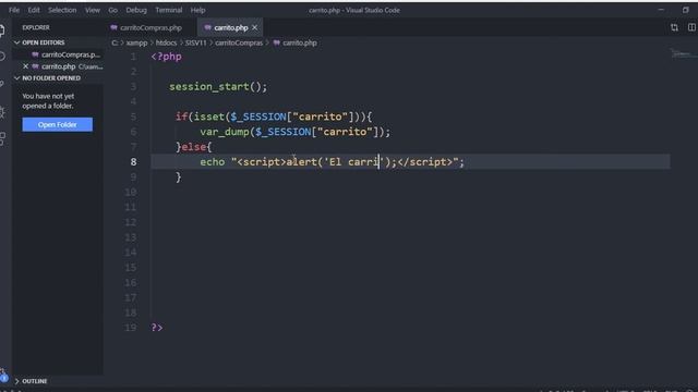 Sesiones en PHP, ejemplo Carrito de Compras con sesiones. смотреть онлайн