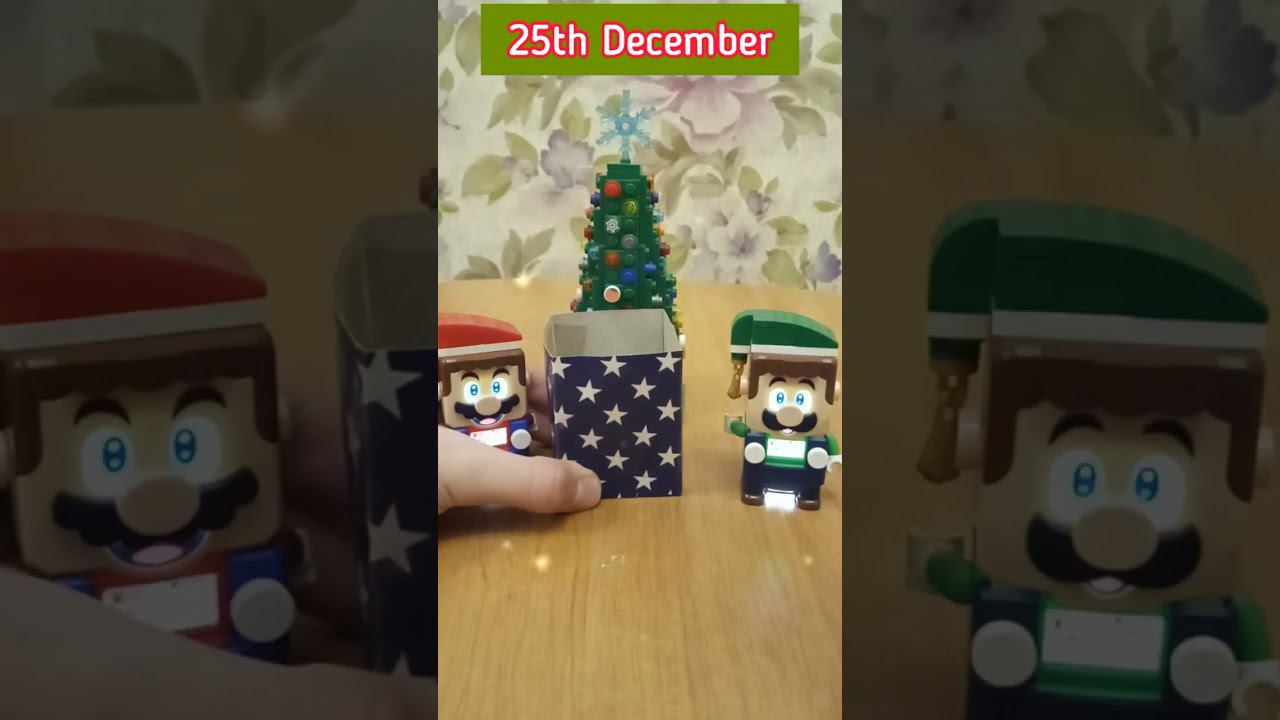My Christmas & New Year Advent Calendar mini surprises by Lego Super Mario & Luigi. Day 25 #shorts смотреть онлайн