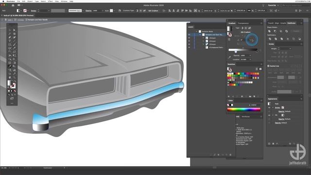 Illustrating Shine Part 1 - Glossy Paint & Glass - in Adobe Illustrator | Jeff Hobrath Art Studio смотреть онлайн