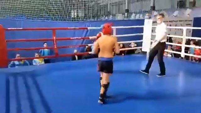 Левченко Иван (синий шлем). Чемпионат по Кикбоксингу WAKO "Путь Чемпионов", г. Черноморск смотреть онлайн