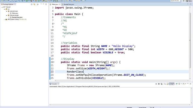 Java Tutorial Part: 1 Hello Display смотреть онлайн