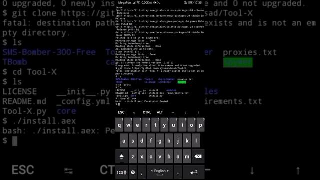 Установка Tool-X в termux смотреть онлайн