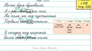 Правописание окончаний имен существительных в творительном падеже. Русский язык. 4 класс.