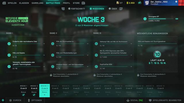 Battlefield 2042 Season 4 Battlepass Mission 3 Woche смотреть онлайн
