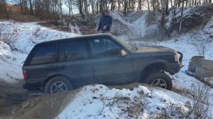 Range Rover Pegas p38 на 33" в глубоком мокром песке.