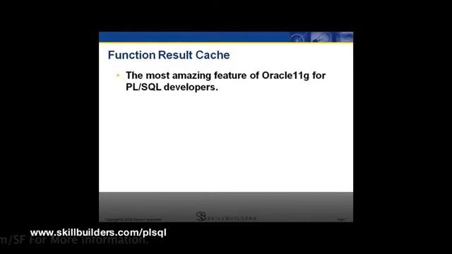How to use PL/SQL Collections and the Function Result Cache by Steven Feuerstein смотреть онлайн