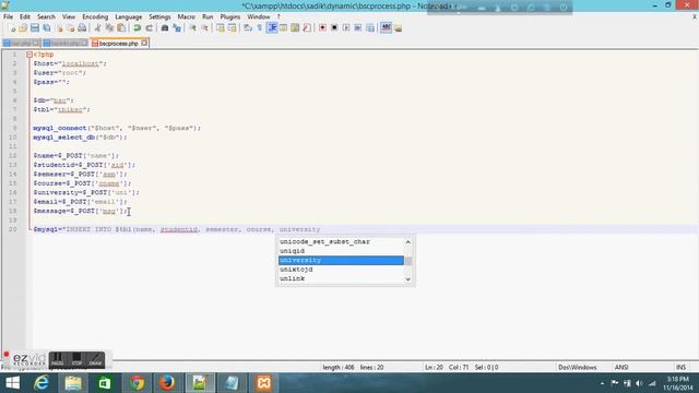 Database using php my admin dynamic part 3 смотреть онлайн