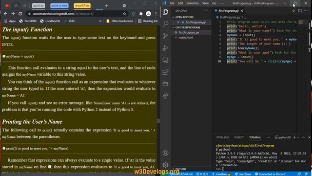 Automate the boring stuff with python chapter 1 part 2 or 3 смотреть онлайн