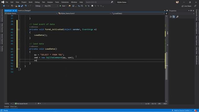 SQLITE C# - Load Data смотреть онлайн