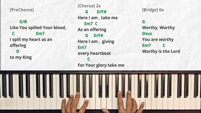 Alabaster Jar by Gateworship ft. Kari Jobe Lyrics and Chords Piano Cover смотреть онлайн