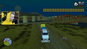 ПОБЕГ ОТ 50 ЗВЁЗД РОЗЫСКА НА ФУРЕ С КРУТЫМИ ТАЧКАМИ В GTA SAN ANDREAS! ГТА СА ИГРЫ ГТА ВИДЕО MODS