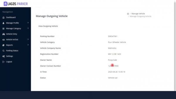 Vehicle parking management system project in php and mysql | car parking system | Academic project