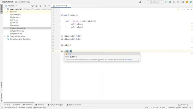operator overloading in python | oops in python | python tutorial 2021 смотреть онлайн