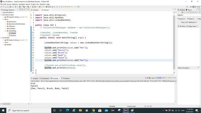 Set Interface inclucding classes HashSet, LinkedHashSet and TreeSet in Java смотреть онлайн