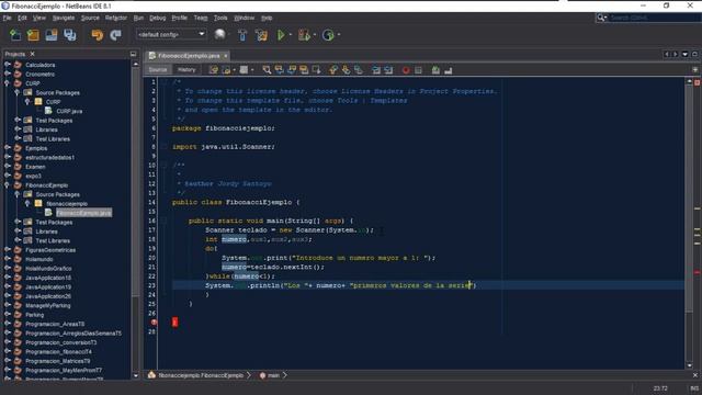 Como hacer la serie de Fibonacci en Java смотреть онлайн