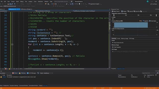 How to reverse words in a sentence in C# using Visual Studio смотреть онлайн