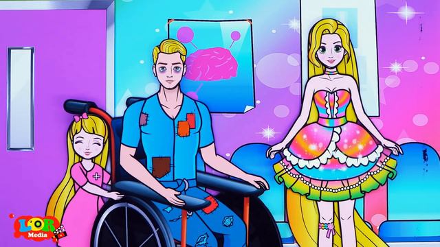 Paper Dolls Dress Up - Rapunzel Daughter Poor Father Regrets Dress - DIY Dresses Handmade