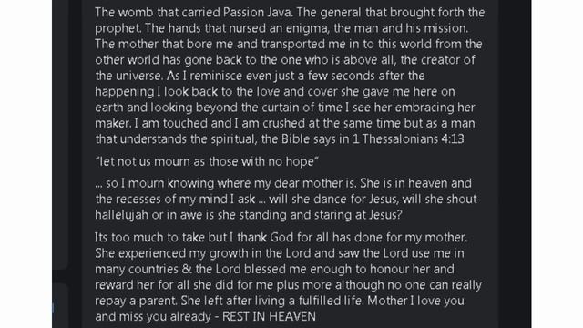Passion Java Mother RIP смотреть онлайн