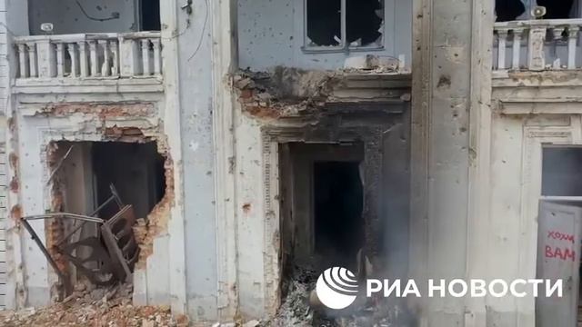 Разрушения в городе Попасная(Russian media show the destruction in the city of Popasnaya) смотреть онлайн
