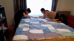 Изготовление одеяла из овечьей шерсти1