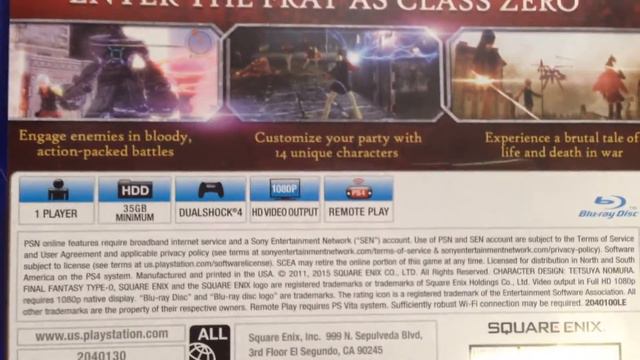 Final Fantasy Type-0 HD for PS4 Unboxing (w/ Final Fantasy XV demo) смотреть онлайн