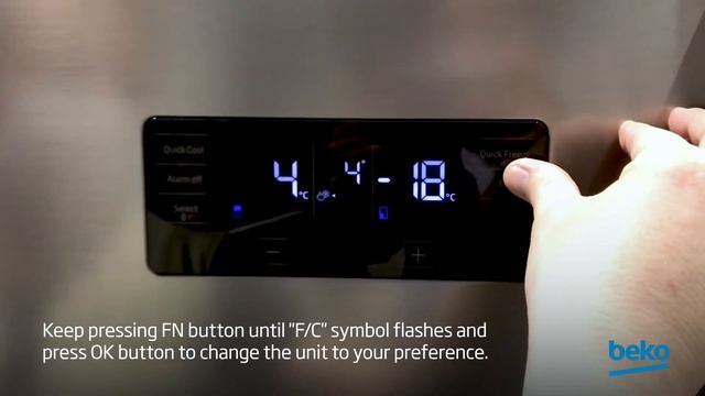 How To Change Fridge Temperature Between Celsius And Fahrenheit | By Beko