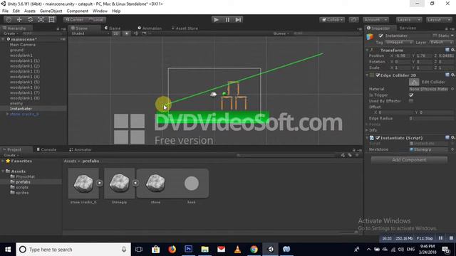 How to make game like catapult, angry bird with sprite fracture in Unity-Part 2/2 смотреть онлайн