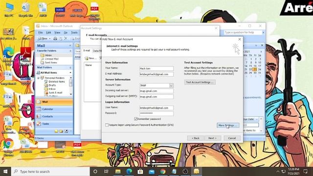 Seting Up Outlook (Imap) For GMAIL смотреть онлайн