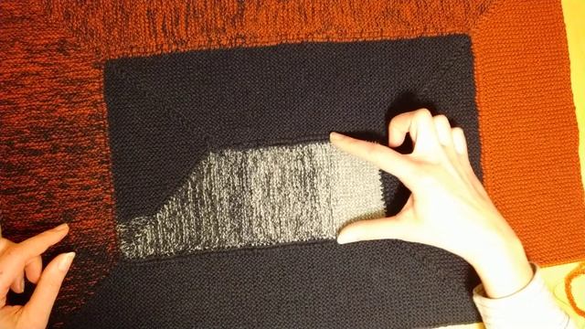 Проект года-1. Вяжу плед из старых кашемировых свитеров. смотреть онлайн