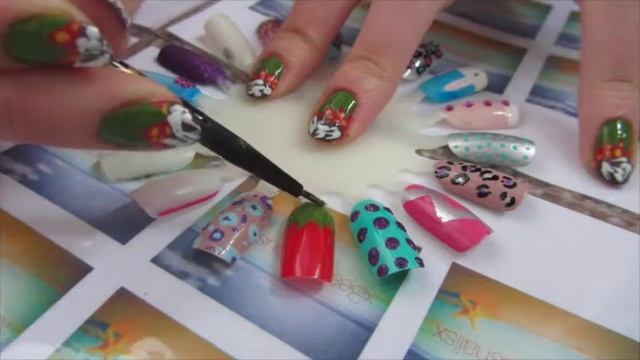 Strawberry Dipped In Chocolate nail art Tutorial смотреть онлайн