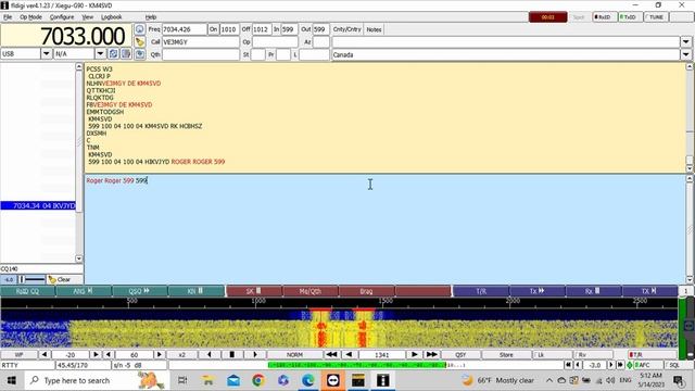 My first RTTY Ham Radio Contact with my Xiegu G90 radio to Canada смотреть онлайн