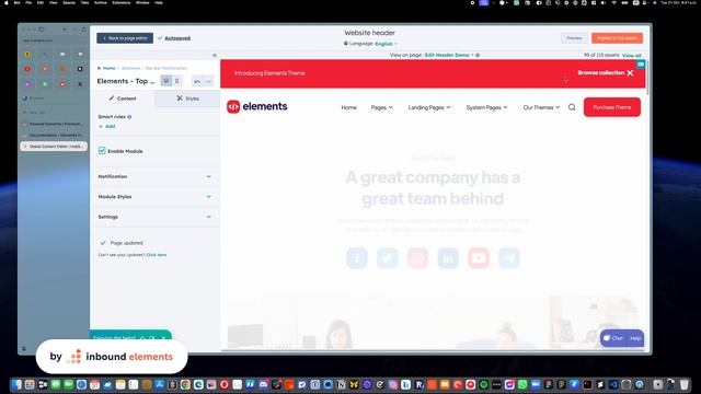 How to edit your website header | Elements HubSpot Theme смотреть онлайн